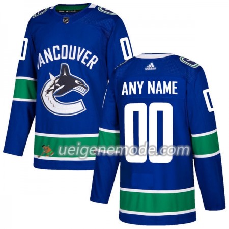 Herren Eishockey Vancouver Canucks Trikot Custom Adidas 2017-2018 Blau Authentic